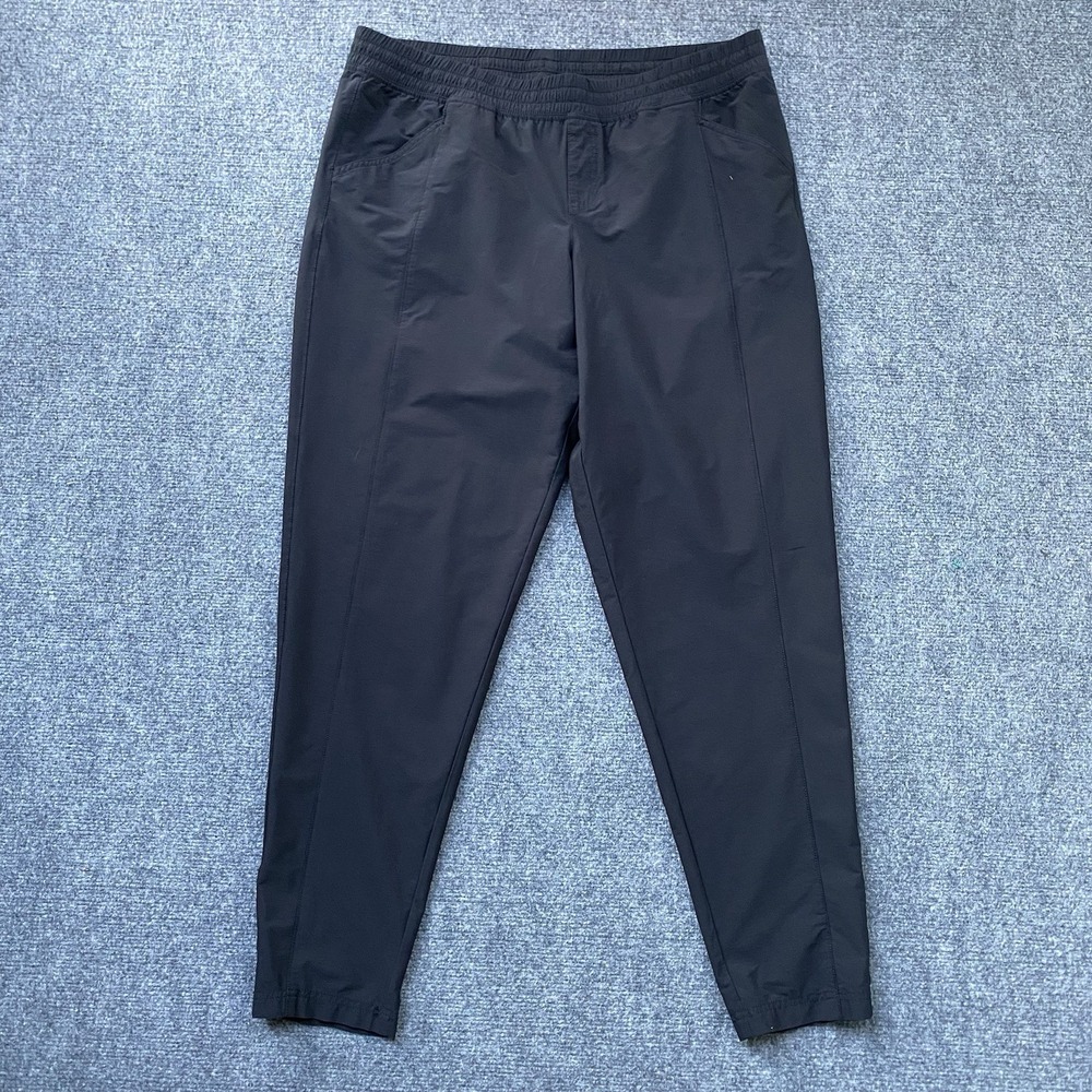 The North Face Technical Hiking Pants Size 16 Black Tapered Leg Elastic Waist